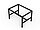 Subframe, tubular steel, black enamelled (for stacking unit consisting of vacuum oven and pump module, total height: 1650 mm) Width/ Height/ Depth: model 200: 529/450/383, model 400: 529/290/463, model 500: 689/130/533