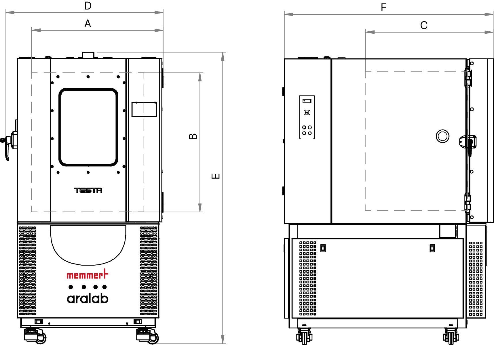Sketch Environmental test chamber TT300E50-5K