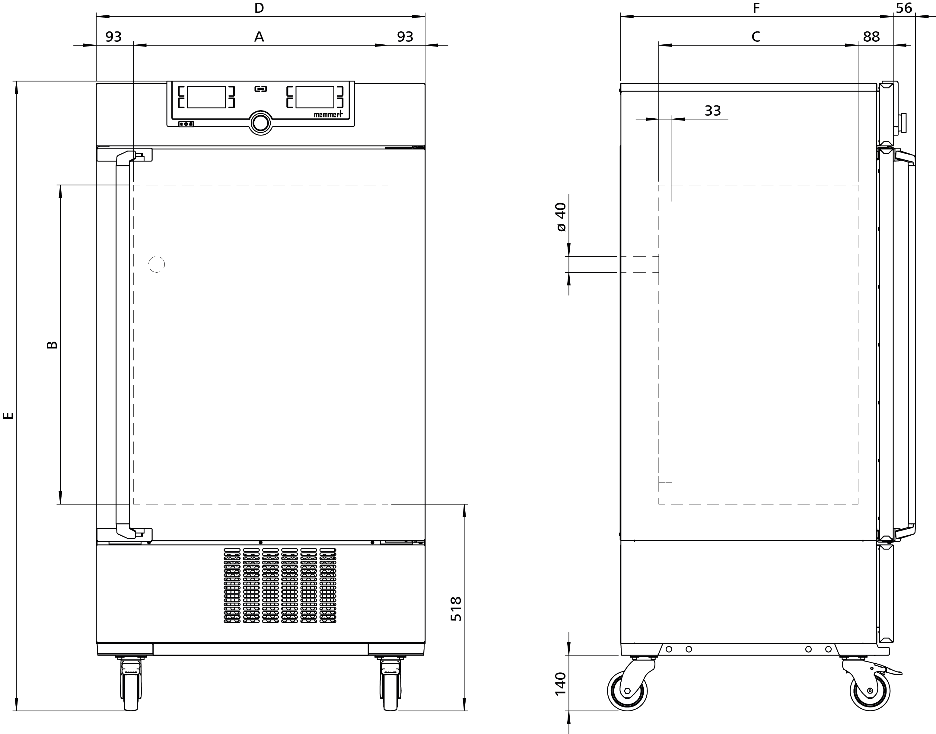 Sketch Climate chamber ICH260L