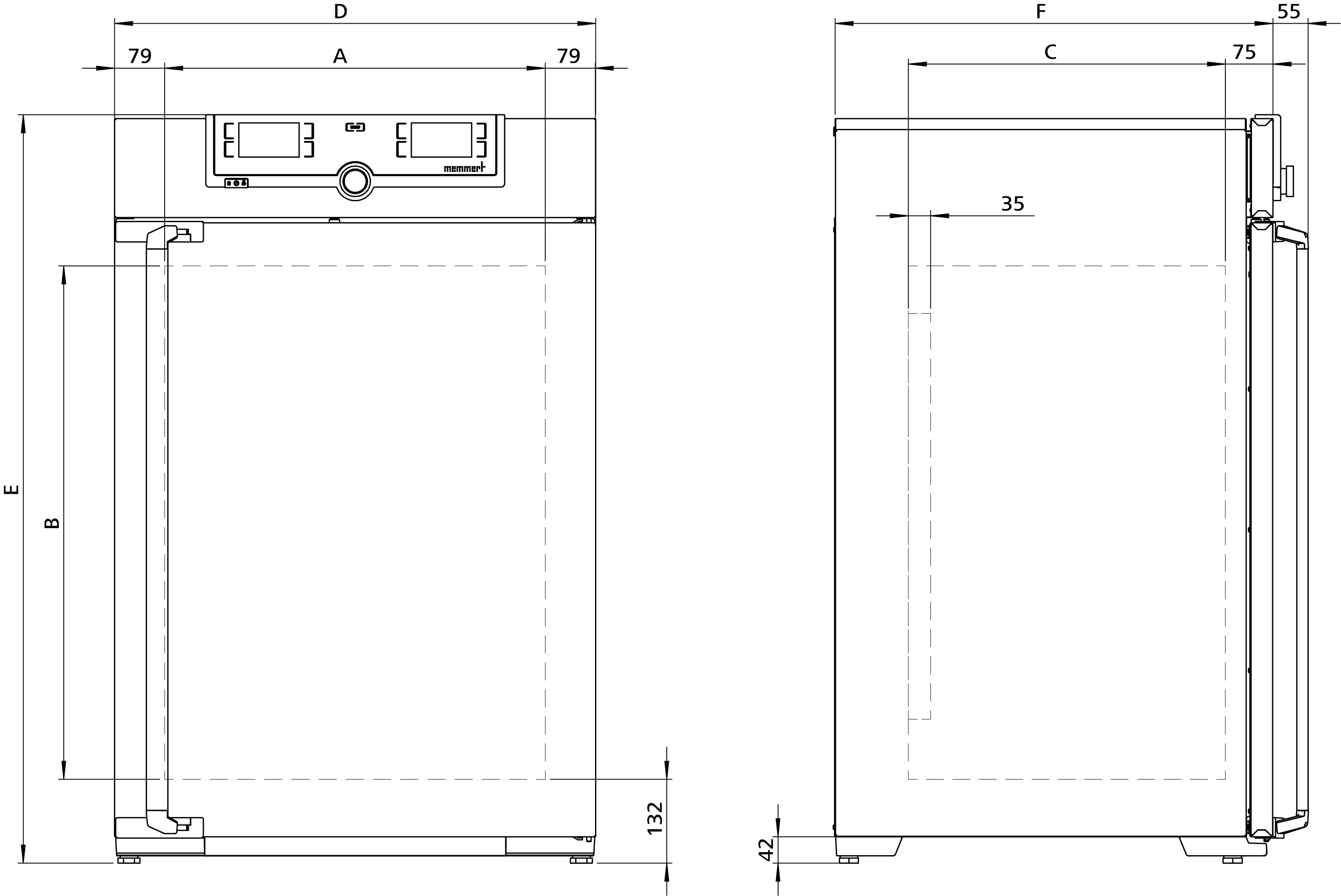 Sketch CO<sub>2</sub> incubator ICO240