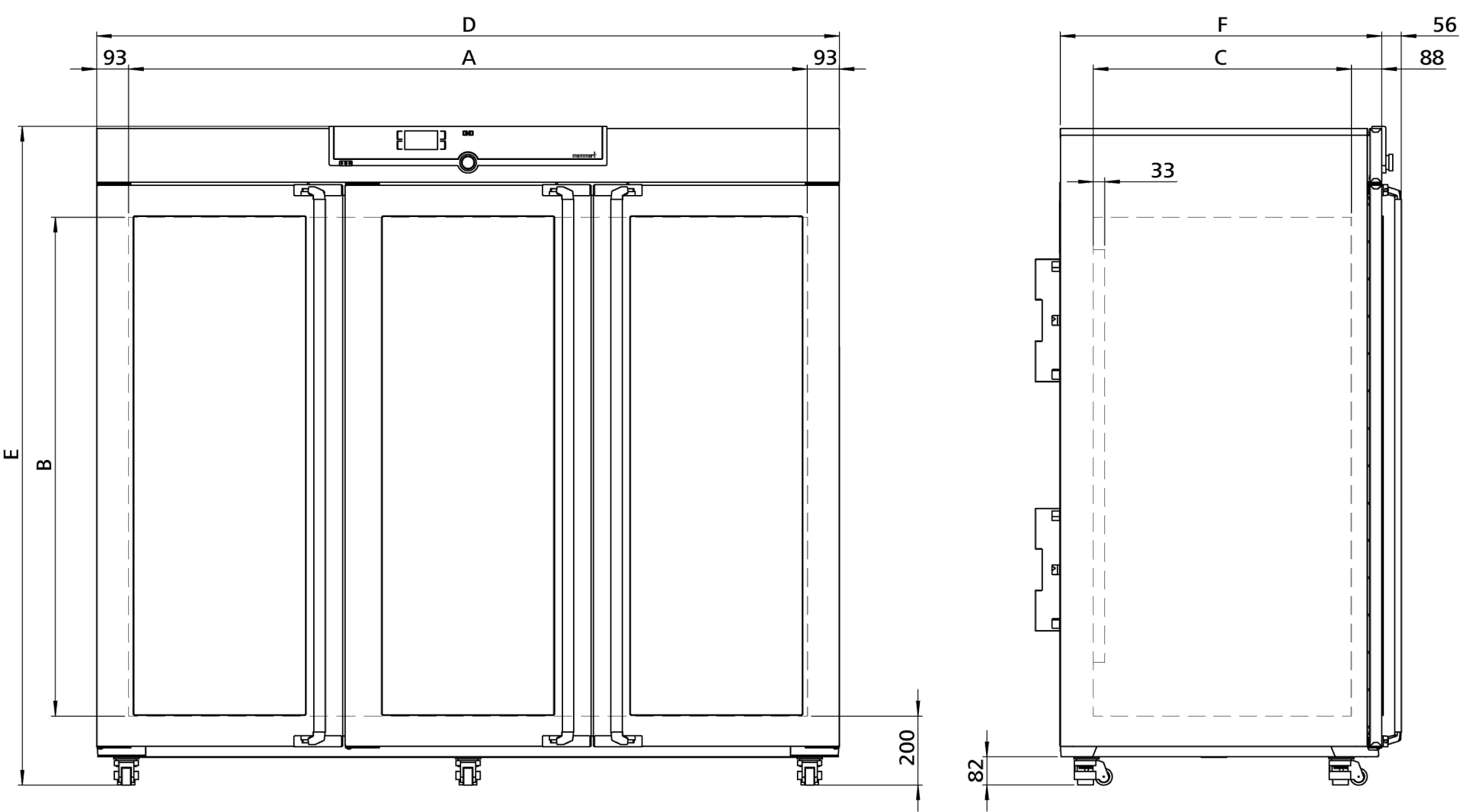 Sketch Peltier-cooled incubator IPP2200eco