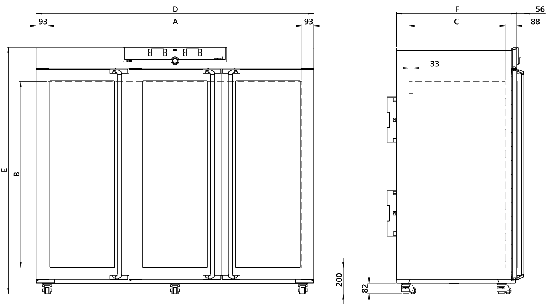 Sketch Peltier-cooled incubator IPP2200ecoplus