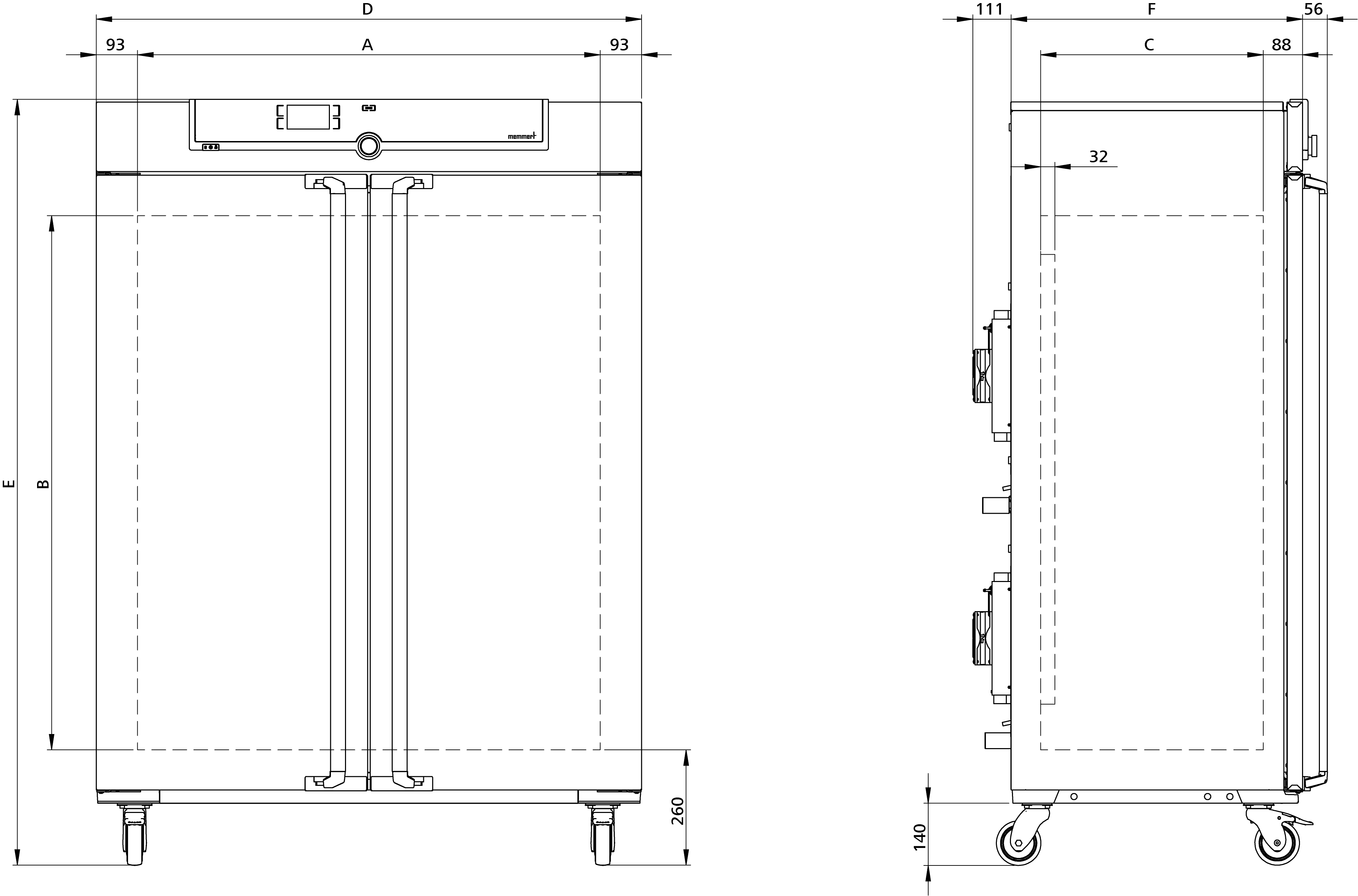 Sketch Incubadora-refrigeradora Peltier IPP750eco