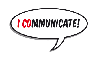 Sprechblase: I communicate!